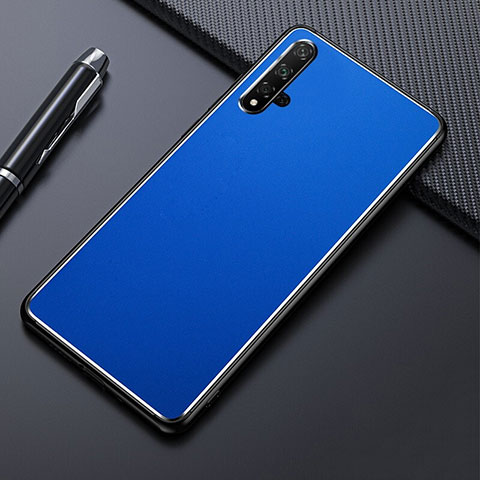 Funda Lujo Marco de Aluminio Carcasa T01 para Huawei Honor 20S Azul