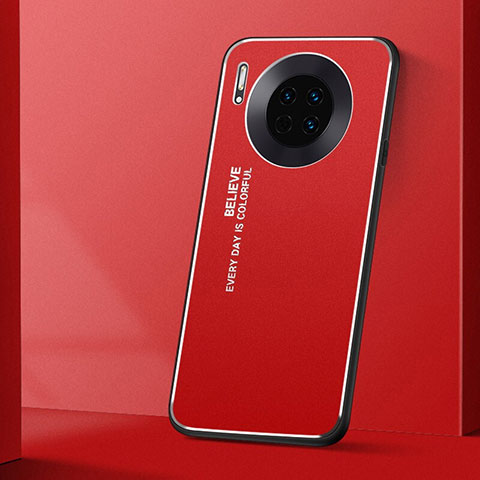 Funda Lujo Marco de Aluminio Carcasa T01 para Huawei Mate 30 5G Rojo