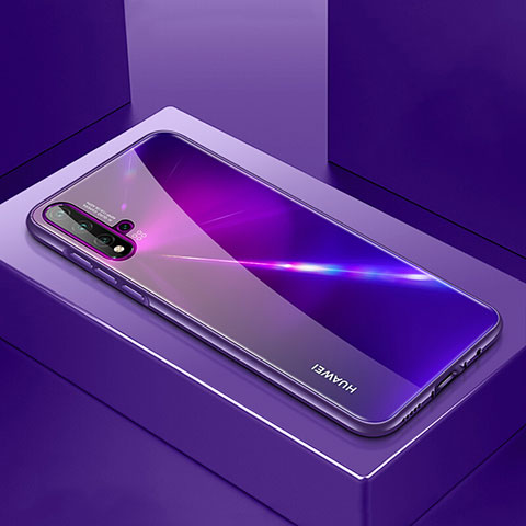 Funda Lujo Marco de Aluminio Carcasa T01 para Huawei Nova 5 Morado