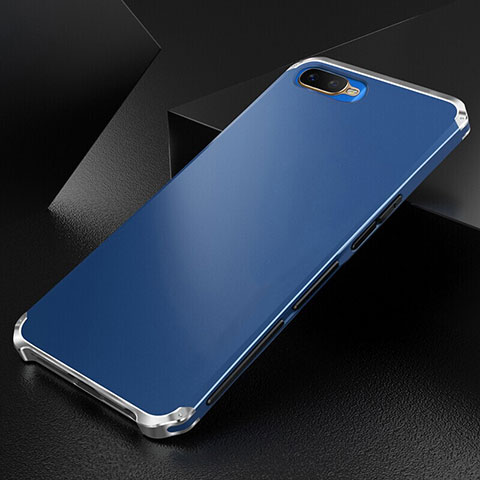 Funda Lujo Marco de Aluminio Carcasa T01 para Oppo K1 Azul