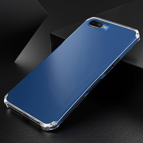 Funda Lujo Marco de Aluminio Carcasa T01 para Oppo R15X Azul