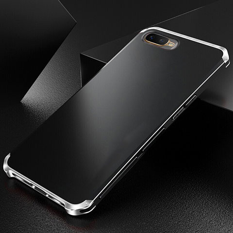 Funda Lujo Marco de Aluminio Carcasa T01 para Oppo RX17 Neo Plata