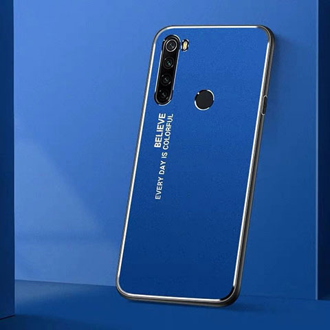 Funda Lujo Marco de Aluminio Carcasa T01 para Xiaomi Redmi Note 8 Azul