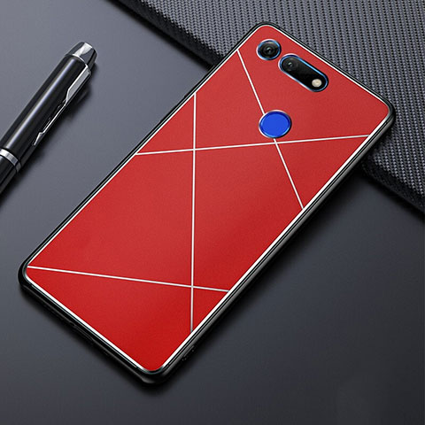 Funda Lujo Marco de Aluminio Carcasa T02 para Huawei Honor V20 Rojo