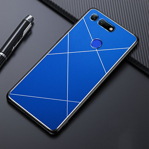 Funda Lujo Marco de Aluminio Carcasa T02 para Huawei Honor View 20 Azul