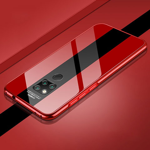 Funda Lujo Marco de Aluminio Carcasa T02 para Huawei Mate 20 X 5G Rojo