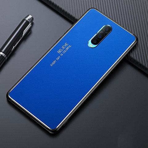 Funda Lujo Marco de Aluminio Carcasa T02 para Oppo R17 Pro Azul