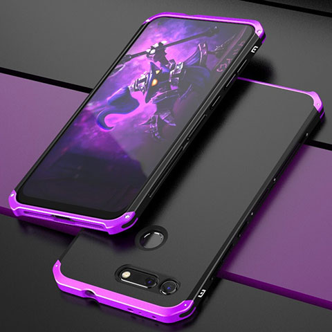 Funda Lujo Marco de Aluminio Carcasa T03 para Huawei Honor View 20 Morado