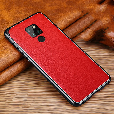 Funda Lujo Marco de Aluminio Carcasa T03 para Huawei Mate 20 Rojo