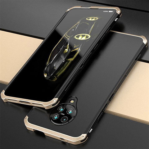 Funda Lujo Marco de Aluminio Carcasa T03 para Xiaomi Redmi K30 Pro 5G Oro