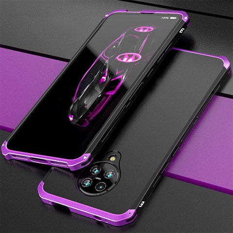 Funda Lujo Marco de Aluminio Carcasa T03 para Xiaomi Redmi K30 Pro Zoom Morado