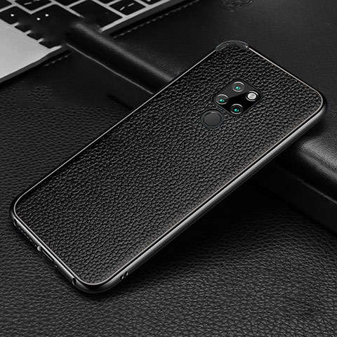 Funda Lujo Marco de Aluminio Carcasa T04 para Huawei Mate 20 Negro