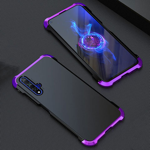 Funda Lujo Marco de Aluminio Carcasa T05 para Huawei Honor 20S Morado