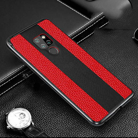 Funda Lujo Marco de Aluminio Carcasa T05 para Huawei Mate 20 Rojo y Negro