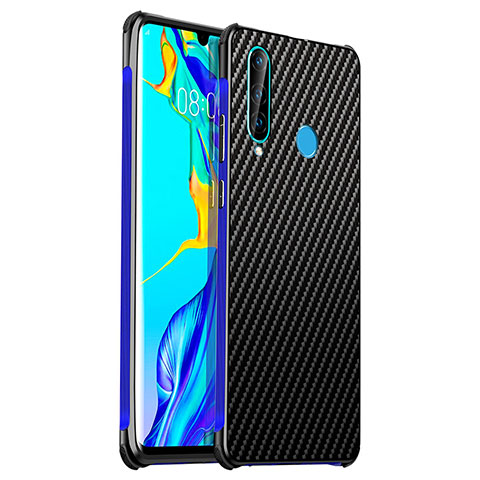 Funda Lujo Marco de Aluminio Carcasa T06 para Huawei Nova 4e Azul