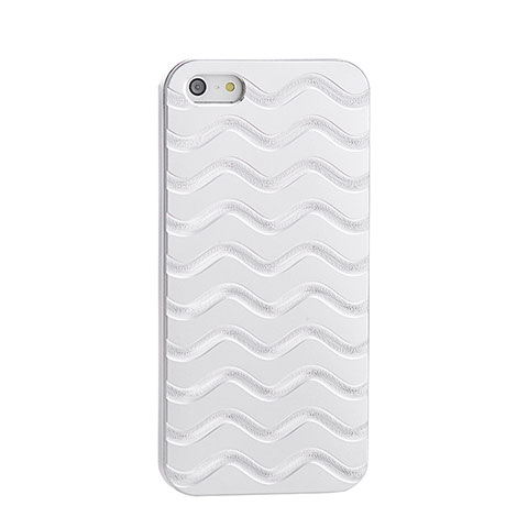 Funda Lujo Marco de Aluminio para Apple iPhone 5 Plata