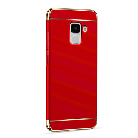 Funda Lujo Marco de Aluminio para Huawei Honor 7 Dual SIM Rojo