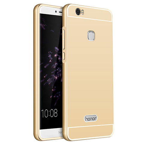 Funda Lujo Marco de Aluminio para Huawei Honor V8 Max Oro