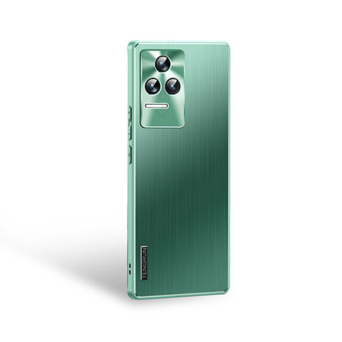 Funda Lujo Marco de Aluminio y Silicona Carcasa Bumper J01 para Xiaomi Redmi K50 Pro 5G Verde