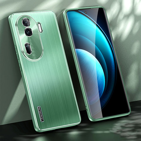 Funda Lujo Marco de Aluminio y Silicona Carcasa Bumper JL1 para Oppo Reno11 Pro 5G Verde