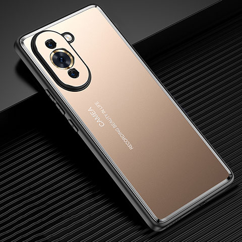 Funda Lujo Marco de Aluminio y Silicona Carcasa Bumper JL2 para Huawei Nova 10 Pro Oro