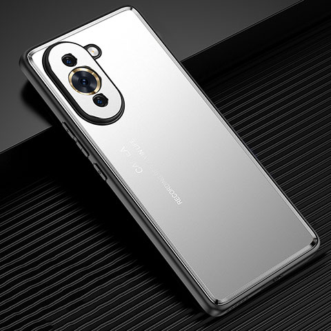 Funda Lujo Marco de Aluminio y Silicona Carcasa Bumper JL2 para Huawei Nova 10 Pro Plata