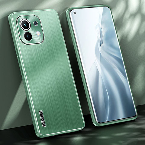 Funda Lujo Marco de Aluminio y Silicona Carcasa Bumper M01 para Xiaomi Mi 11 5G Verde