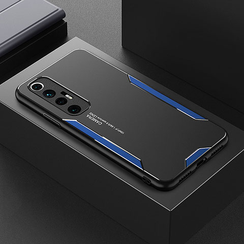 Funda Lujo Marco de Aluminio y Silicona Carcasa Bumper para Xiaomi Mi 10S 5G Azul