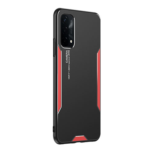 Funda Lujo Marco de Aluminio y Silicona Carcasa Bumper PB1 para OnePlus Nord N200 5G Rojo