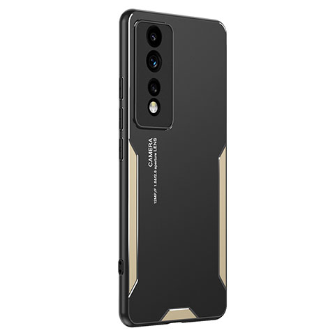 Funda Lujo Marco de Aluminio y Silicona Carcasa Bumper PB2 para Huawei Honor 80 GT 5G Oro