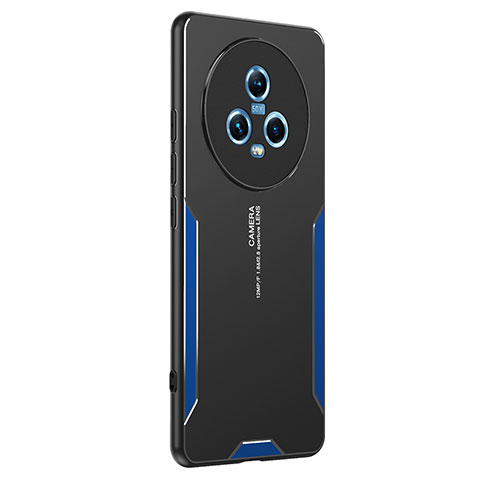 Funda Lujo Marco de Aluminio y Silicona Carcasa Bumper PB2 para Huawei Honor Magic5 5G Azul