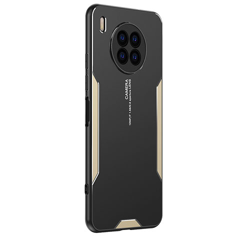 Funda Lujo Marco de Aluminio y Silicona Carcasa Bumper PB2 para Huawei Nova 8i Oro