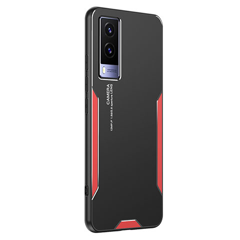 Funda Lujo Marco de Aluminio y Silicona Carcasa Bumper PB2 para Vivo Y71t 5G Rojo