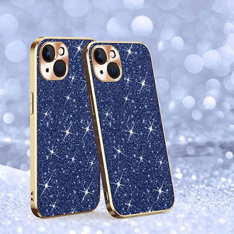 Funda Silicona Carcasa Goma Bling-Bling AC1 para Apple iPhone 14 Azul