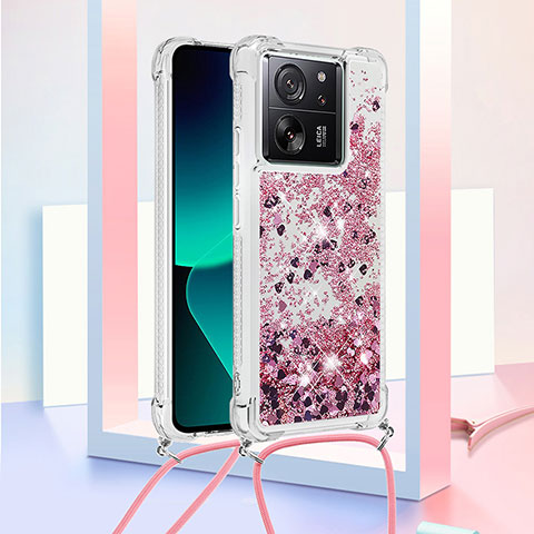 Funda Silicona Carcasa Goma Bling-Bling con Acollador Cordon Lanyard YB2 para Xiaomi Mi 13T 5G Multicolor