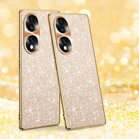 Funda Silicona Carcasa Goma Bling-Bling GS1 para Huawei Honor 70 5G Oro