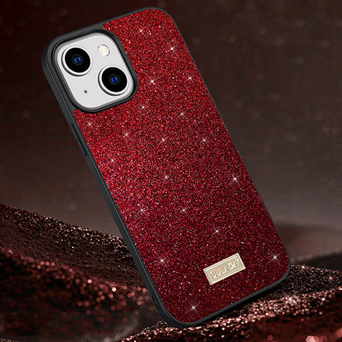 Funda Silicona Carcasa Goma Bling-Bling LD1 para Apple iPhone 14 Rojo