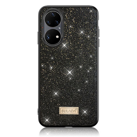 Funda Silicona Carcasa Goma Bling-Bling LD1 para Huawei P50 Negro