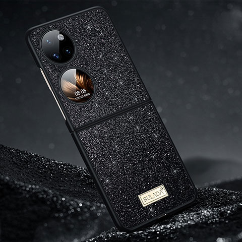 Funda Silicona Carcasa Goma Bling-Bling LD1 para Huawei P60 Pocket Negro