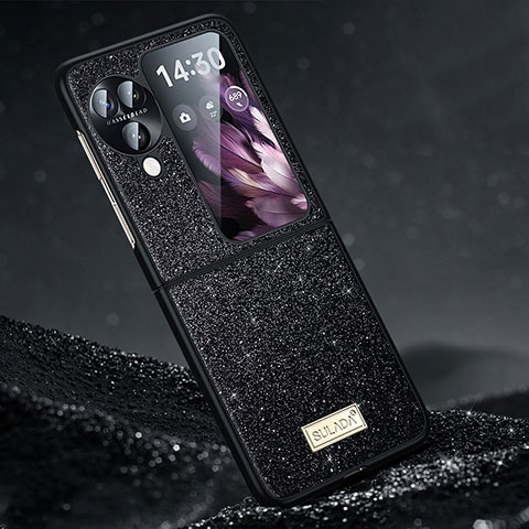 Funda Silicona Carcasa Goma Bling-Bling LD1 para Oppo Find N3 Flip 5G Negro