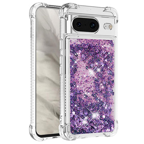 Funda Silicona Carcasa Goma Bling-Bling S01 para Google Pixel 8 5G Morado