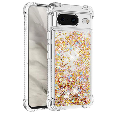 Funda Silicona Carcasa Goma Bling-Bling S01 para Google Pixel 8 5G Oro