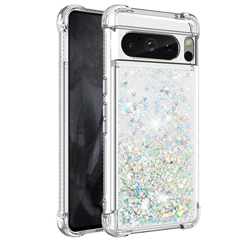 Funda Silicona Carcasa Goma Bling-Bling S01 para Google Pixel 8 Pro 5G Blanco