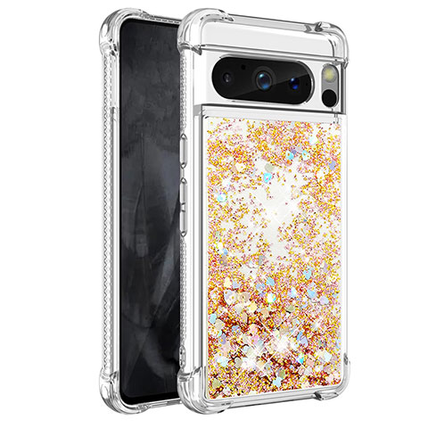 Funda Silicona Carcasa Goma Bling-Bling S01 para Google Pixel 8 Pro 5G Oro