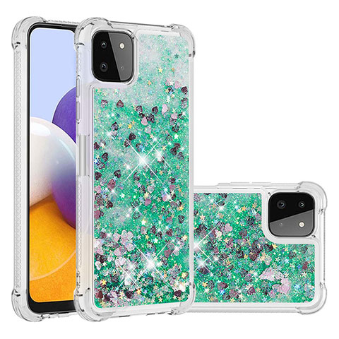 Funda Silicona Carcasa Goma Bling-Bling S01 para Samsung Galaxy A22s 5G Verde