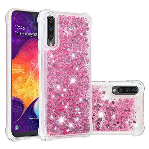 Funda Silicona Carcasa Goma Bling-Bling S01 para Samsung Galaxy A50 Rojo