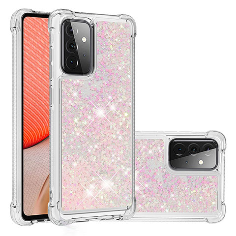 Funda Silicona Carcasa Goma Bling-Bling S01 para Samsung Galaxy A72 4G Rosa