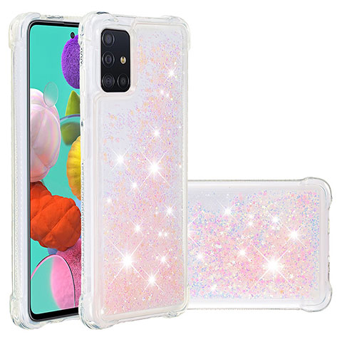 Funda Silicona Carcasa Goma Bling-Bling S01 para Samsung Galaxy M40S Rosa