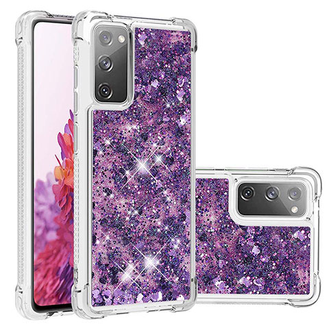 Funda Silicona Carcasa Goma Bling-Bling S01 para Samsung Galaxy S20 FE (2022) 5G Morado