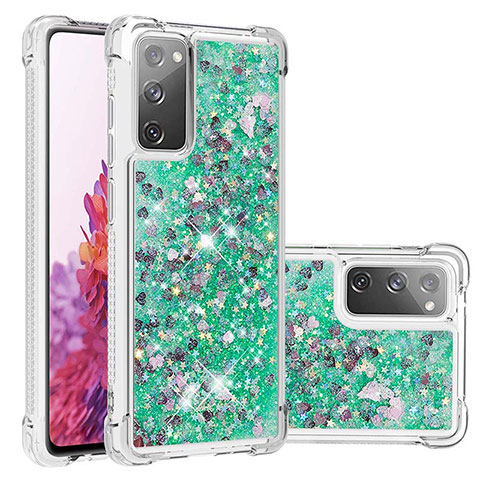 Funda Silicona Carcasa Goma Bling-Bling S01 para Samsung Galaxy S20 FE 4G Verde